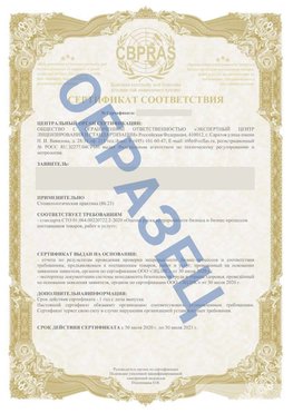 Образец Сертификат СТО 01.064.00220722.2-2020 Новониколаевский Сертификат СТО 01.064.00220722.2-2020 